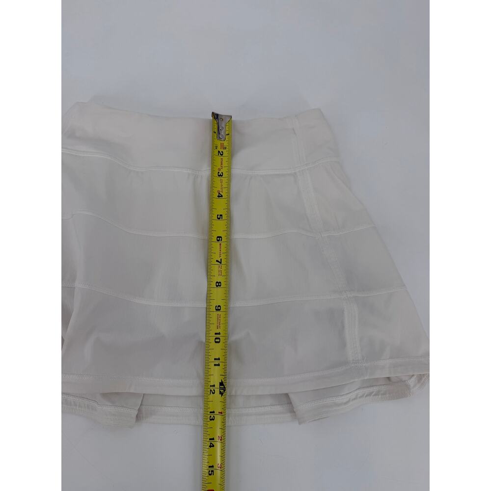 Lululemon White Pace Rival Skirt 13” Tennis Golf Athletic Size 2 Running Yoga - Picture 12 of 14